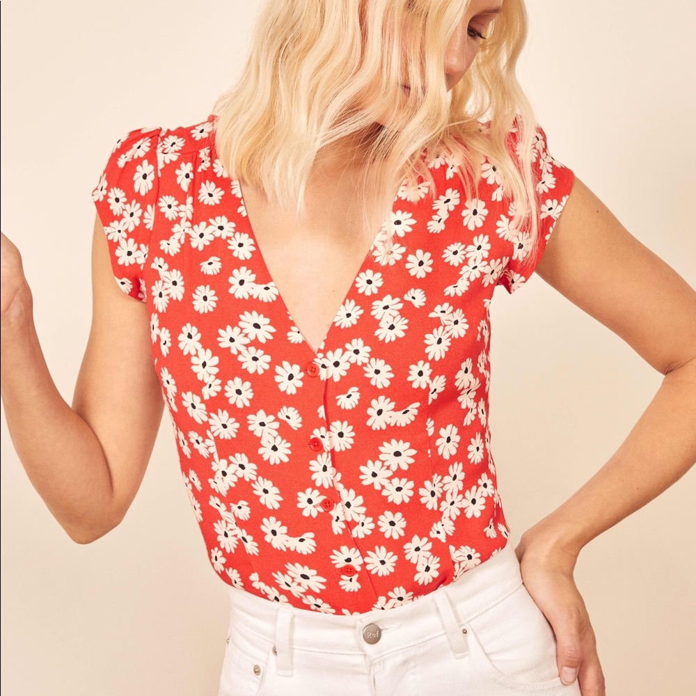 Reformation Bella Button Up Blouse 2